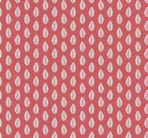 Papel pintado de dibujo pequeño en color rojo Feather Parade Coral A00046