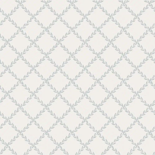 Papel pintado de trellis en color azul Trellis Misty Blue S10303