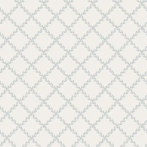 Papel pintado de trellis en color azul Trellis Misty Blue S10303