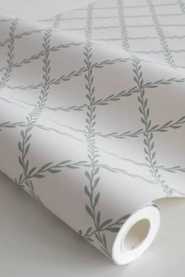 Papel pintado de trellis en color gris Trellis Gray S10302