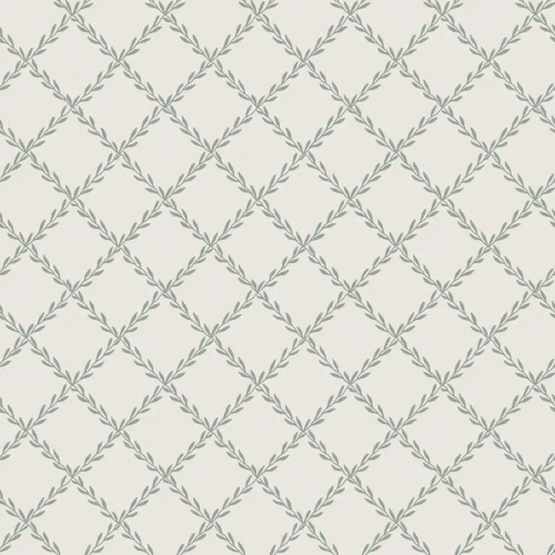 Papel pintado de trellis en color verde Trellis Forest Green S10304