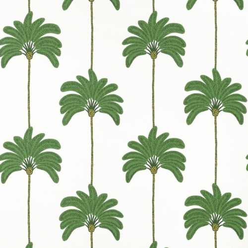 Papel pintado de palmeras en color verde Sunset Boulebard Green T13942