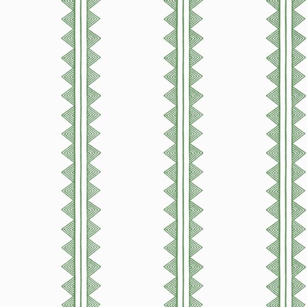 Papel pintado de rayas en color verde Agave Stripe French Green T16227