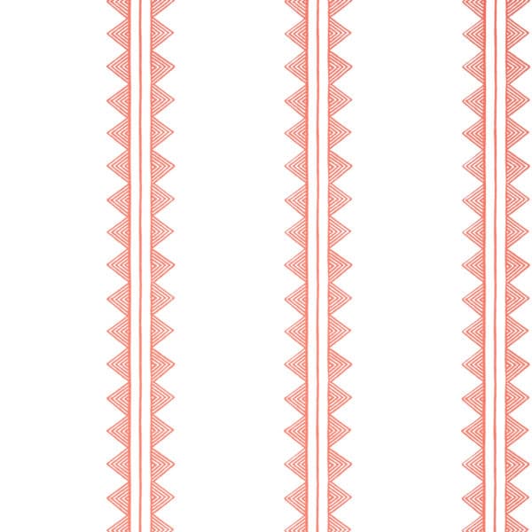 Papel pintado de rayas en color rojo Agave Stripe French Coral T16231