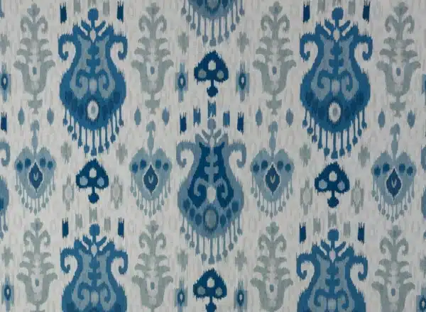 Tela de Ikat en color azul Malaca 04