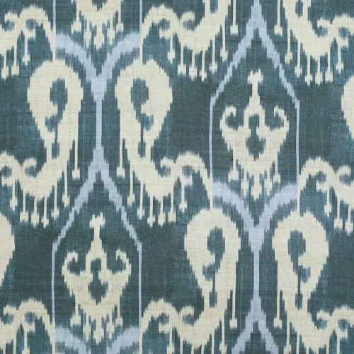 Tela de Ikat en color azul Tailak 02