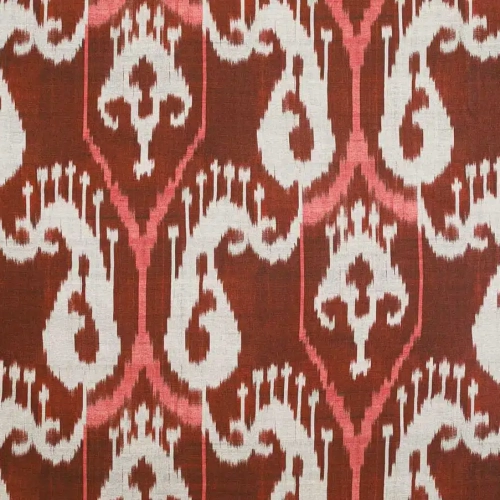 Tela de Ikat en color rojo Tailak 03