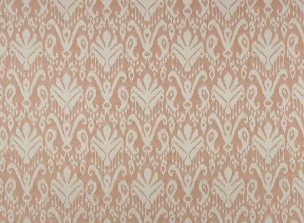 Tela de Ikat en color naranja Lazuri 04