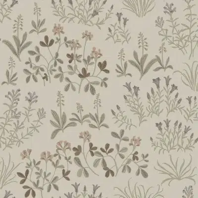 Papel pintado de flores en color beige Noras Ang 5804