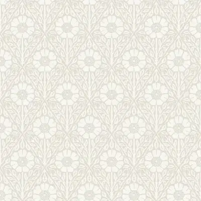 Papel pintado de flores en color gris Nyponros 5815