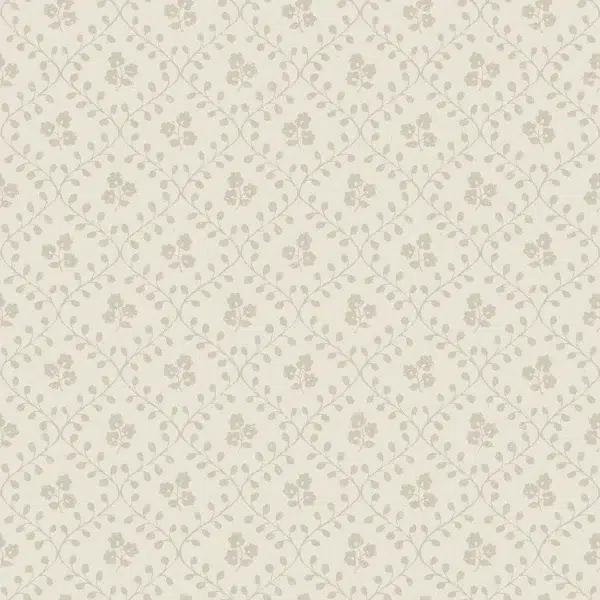 Papel pintado de flores en color beige Idun 5824