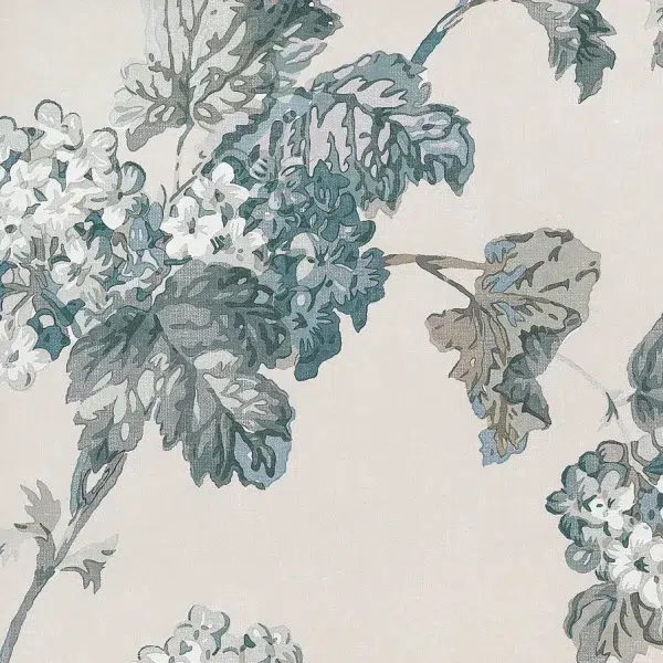 Papel pintado de flores en color gris Sussex Hydrangea AT57847