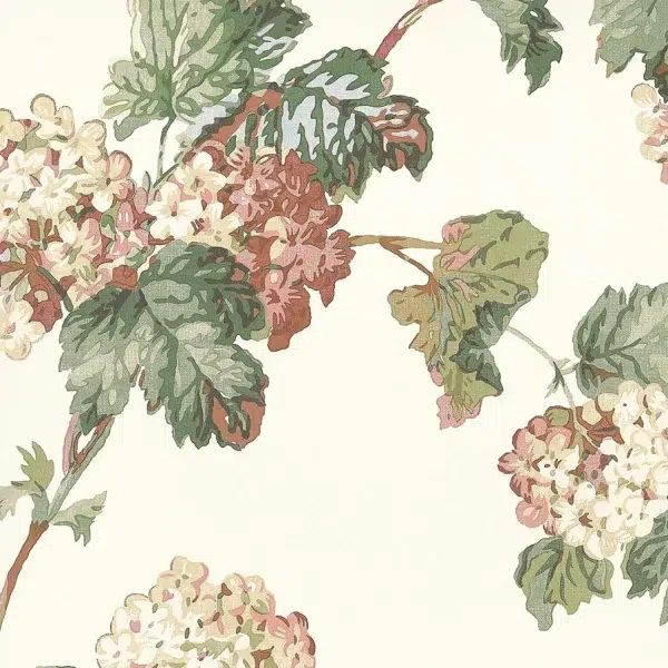 Papel pintado de flores en color gris Sussex Hydrangea AT57847