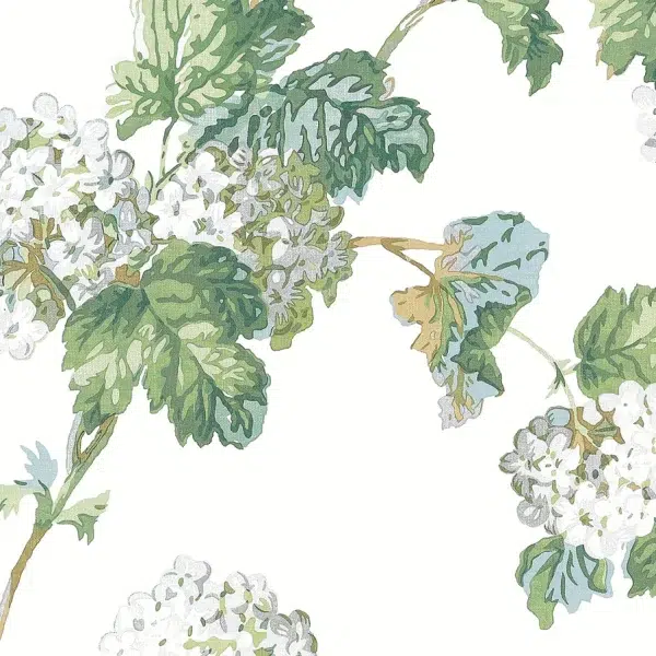 Papel pintado de flores en color verde Sussex Hydrangea AT57849