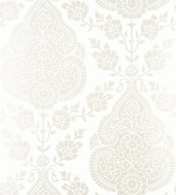 Papel pintado de Damasco en color gris Balmuccia Damask AT57863