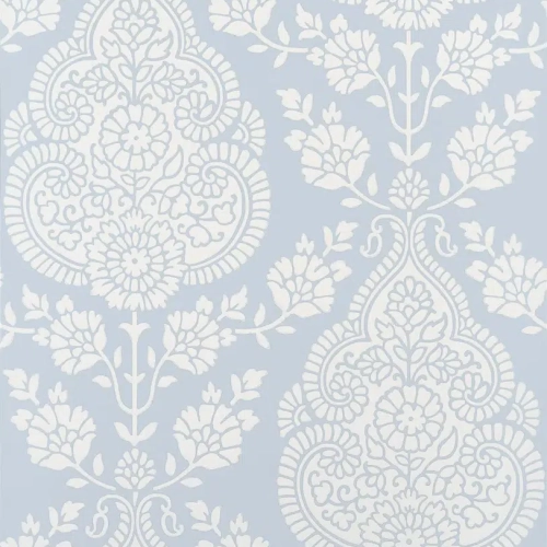 Papel pintado de Damasco en color azul Balmuccia Damask AT57866