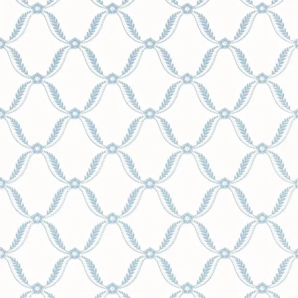 Papel pintado de trellis en color azul Tate Trellis AT57881