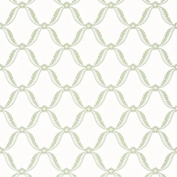 Papel pintado de trellis en color verde Tate Trellis AT57882