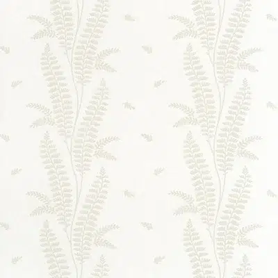 Papel pintado de hojas en color beige Ensbury Fern AT57886