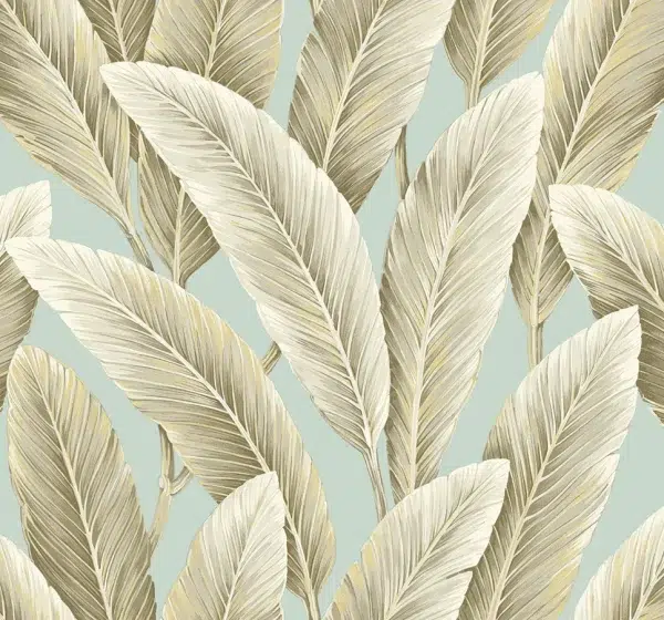 Papel pintado de hojas en color beige Savannah Grass II LS60202