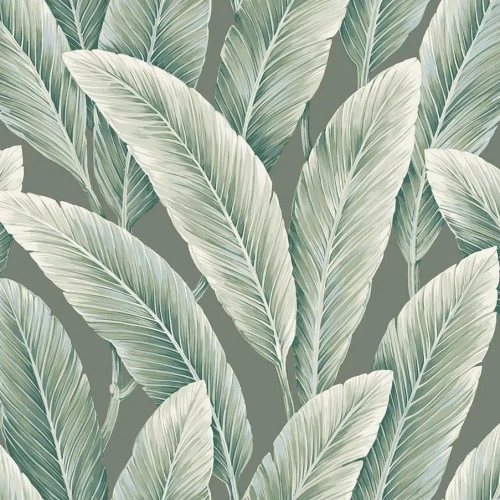 Papel pintado de hojas en color verde Savannah Grass II LS60204