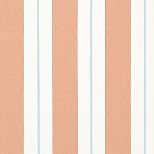 Papel pintado de rayas en color naranja Bramante Stripe W7890-02