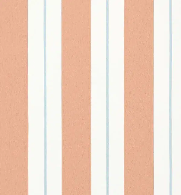 Papel pintado de rayas en color naranja Bramante Stripe W7890-02