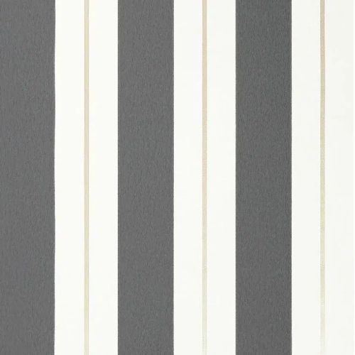 Papel pintado de rayas en color negro Bramante Stripe W7890-05