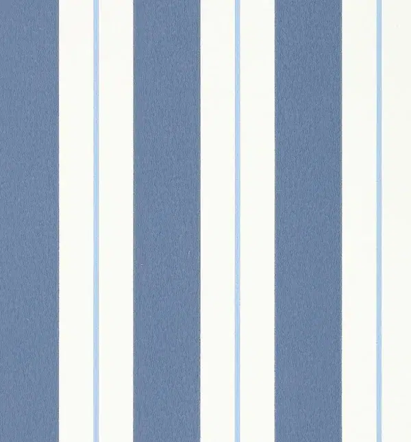 Papel pintado de rayas en color azul Bramante Stripe W7890-08