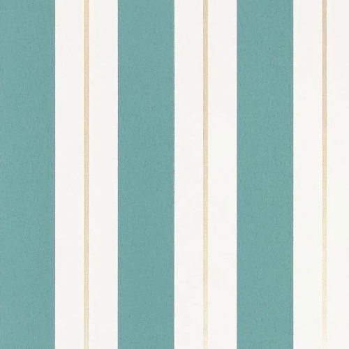 Papel pintado de rayas en color verde Bramante Stripe W7890-09