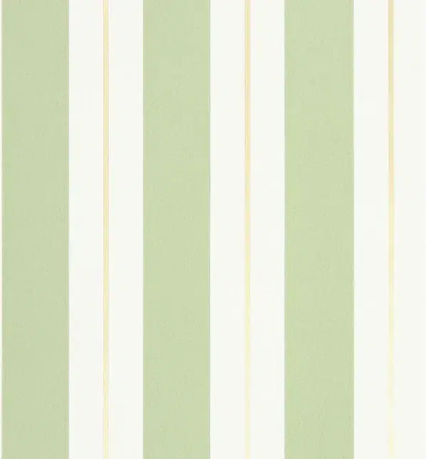 Papel pintado de rayas en color verde Bramante Stripe W7890-11