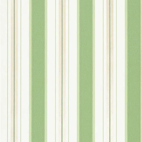 Papel pintado de rayas en color verde Peruzzi Stripe W7982-04