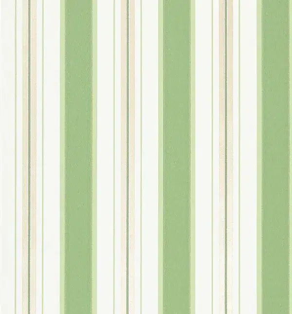 Papel pintado de rayas en color verde Peruzzi Stripe W7982-04